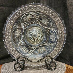 Vintage Crystal Platter - 11.75 Inches